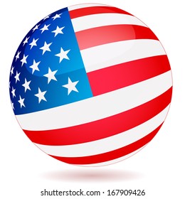 Spherical Flag of the United States of America