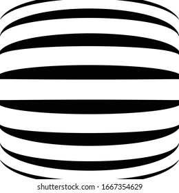 Spherical, globe circular distort effect pattern. Curved bulge, protrude warp effect. Convex globular, extrusion, bump deformation 