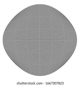 Efecto distorsivo esférico, globo. Bulge curvado, deformación sobresaliente. Extrusión globular convexa. Diseño de la deformación de los bultos circulares