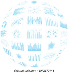 Spherical graph and chart image