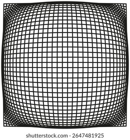 Spherical grid pattern. Abstract globe mesh. Three dimensional Vector. Futuristic surface element.