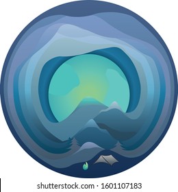 Spherical night camp vector for your creative works excellent material and excellent inspirer image.