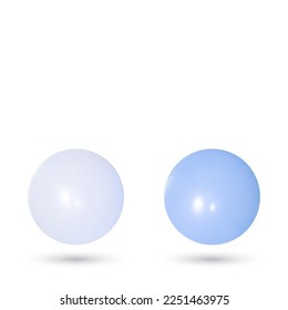 Spherical pearls of different colors. Vector set.