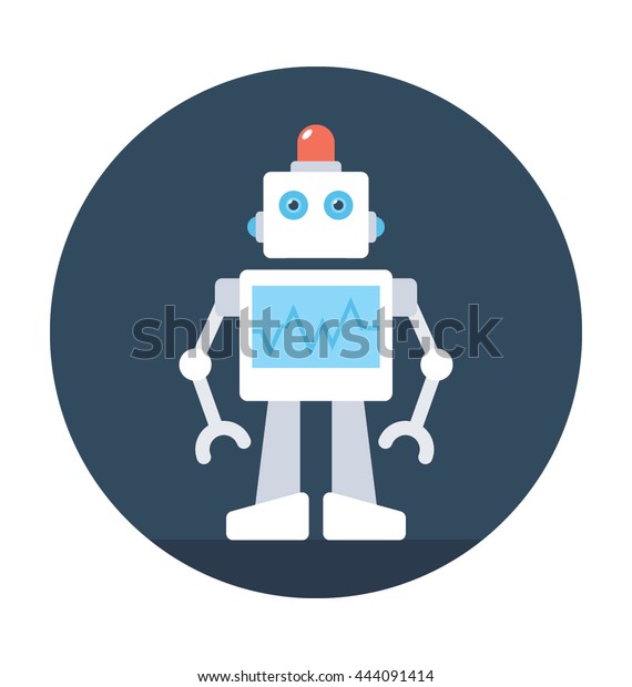 Spherical Robot Vector Icon Stock Vector Royalty Free 444091414