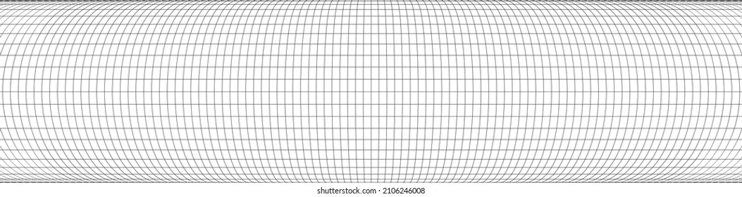 Spherical, sphere orb distort effect 
long, oblong irregular rectangular wire-frame, grid, mesh, lattice and trellis lines matrix