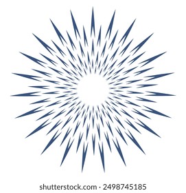 Spherical spiky vector image. Spiny circle