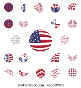 Spherical symbols Flag of the United States