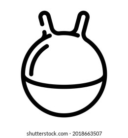 spherical tool for jumping dancer training tool line icon vector. spherical tool for jumping dancer training tool sign. isolated contour symbol black illustration