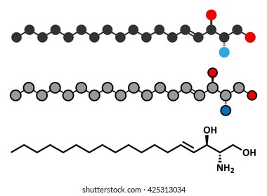Sphingosine lipid molecule.