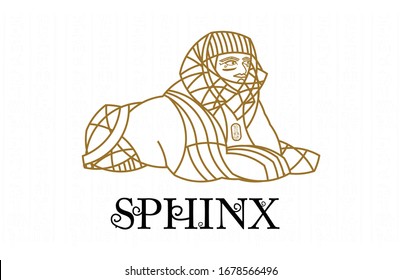 sphinx body architecture concept logo icon  