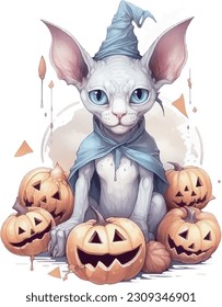 Sphinx cat, cute costume, Halloween theme