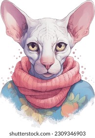 Sphinx cat, cute costume, Halloween theme