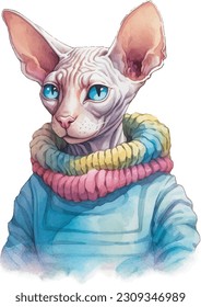 Sphinx cat, cute costume, Halloween theme