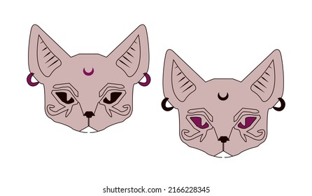 the sphinx cat. high quality vector illustration.isolated on a white background.for your project