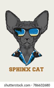 Sphinx Cat T-shirt Design