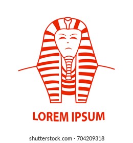 Sphinx and Egypt Pharaoh logo, vector design 