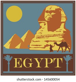 Sphinx in Egypt, vector