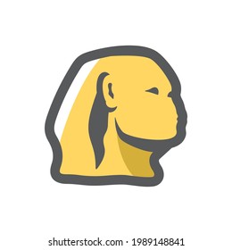 Sphinx Egyptian statue Vector icon Cartoon illustration