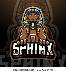 Diseño de logotipo de mascota Sphinx Sport