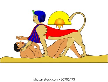 Sphinx and failure guesser - mythical creature of ancient Egypt