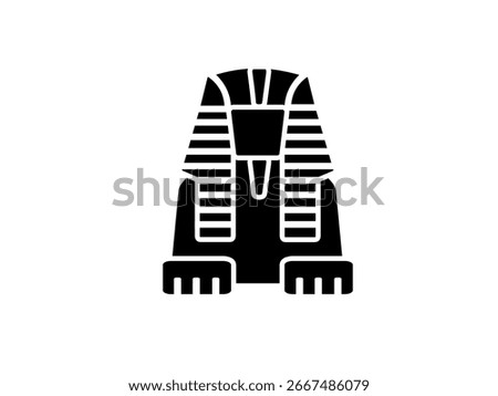 Sphinx icon isolated on white background. Symbol of country Egypt city vector.