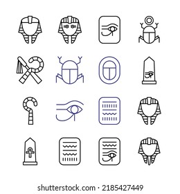 sphinx Icon Set with line icons. Modern Thin Line Style. Suitable for Web and Mobile Icon. Vector illustration EPS 10.