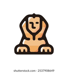 Icono de contorno de esfinge para Diseño gráfico, App y Sitios web