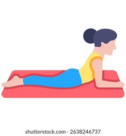 Sphinx Pose Icon Flat Vector Illustration