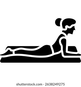 Sphinx Pose Icon Glyph Vector Illustration