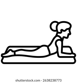 Sphinx Pose Icon Line Vector Illustration