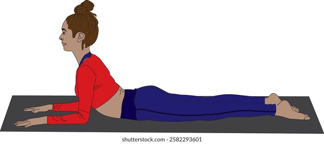 Sphinx Pose Salamba Bhujangasana Yoga Vector