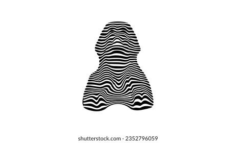 Sphinx relief portrait, high quality vector