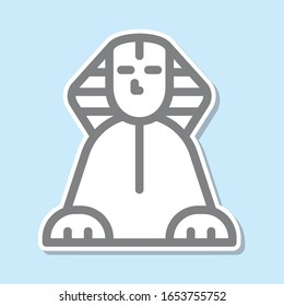 Sphinx sticker icon. Simple thin line, outline vector of mythology icons for ui and ux, website or mobile application