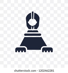 Sphinx transparent icon. Sphinx symbol design from Desert collection. Simple element vector illustration on transparent background.