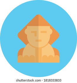 sphinx vector flat color icon 