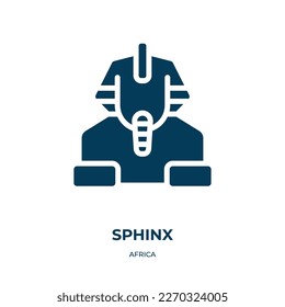 sphinx vector icon. sphinx, ancient, egypt filled icons from flat africa concept. Isolated black glyph icon, vector illustration symbol element for web design and mobile apps