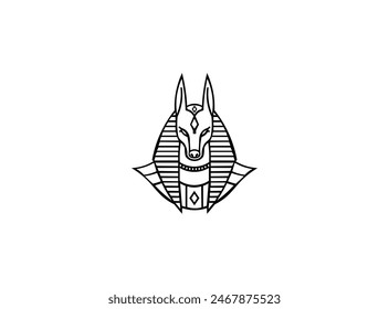 Sphinx vector illustration in minimalist style