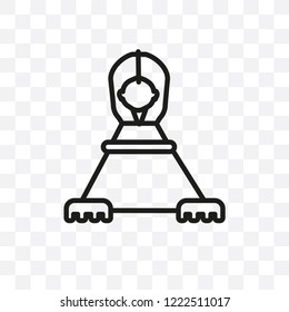 Sphinx vector linear icon isolated on transparent background, Sphinx transparency concept can be used for web and mobile