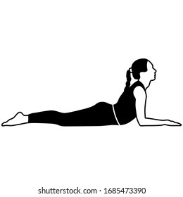 Sphinx Yoga Pose Illustration Icon