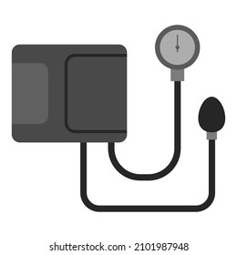 sphygmomanometer flat clipart vector illustration