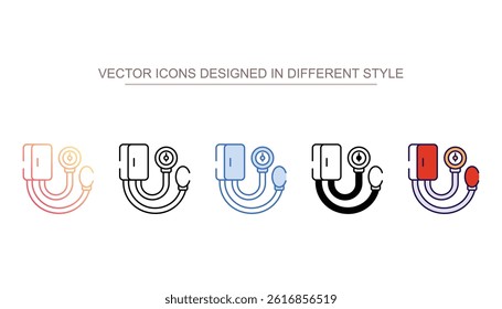 Sphygmomanometer icon design with white background stock illustration