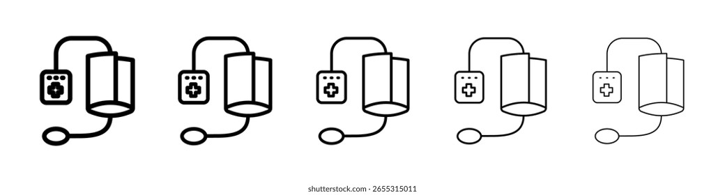 Icono de esfigmomanómetro llenado concepto de signo plano para el Diseño web.