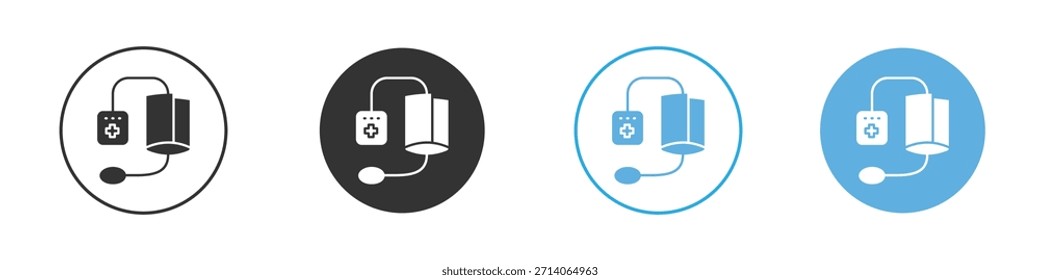 Icono de esfigmomanómetro. Plantilla de diseño de iconos gráficos