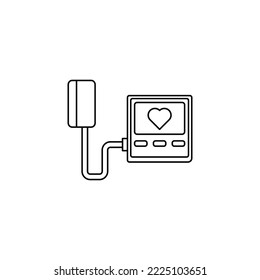 Sphygmomanometer icon in line style icon, isolated on white background