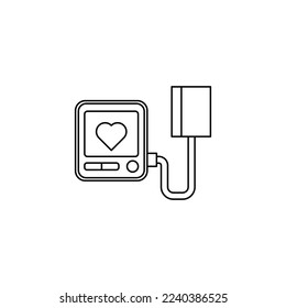 Sphygmomanometer icon in line style icon, isolated on white background
