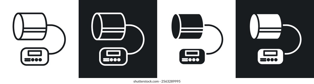 Sphygmomanometer icon pack for app and website ui designs.