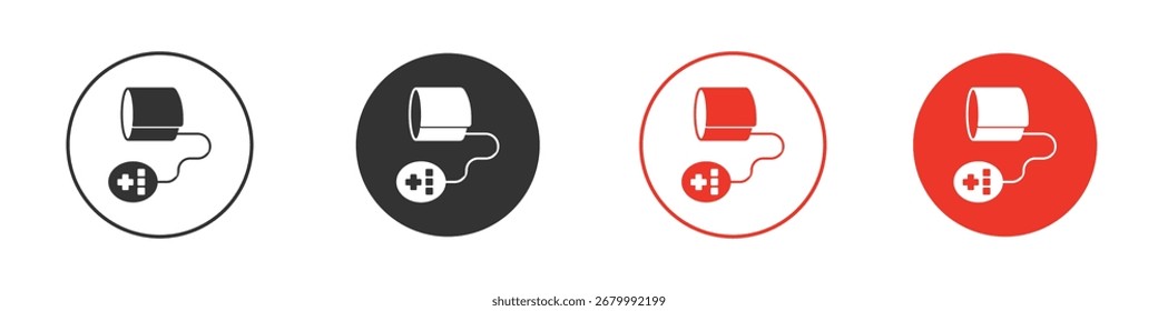 Símbolo del icono del esfigmomanómetro para su diseño del Sitio web, logotipo, App, interfaz de usuario.
