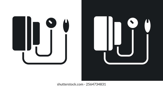 Sphygmomanometer icons in flat syle