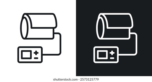 Sphygmomanometer icons set vectors on white background.