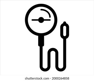 Ilustración del vector de iconos del tensímetro del esfigmomanómetro